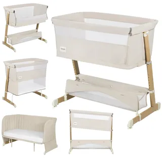 lionelo THOMI Plus 5-in-1 Beistellbett, Beige