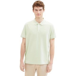 TOM TAILOR Herren Basic Piqué Poloshirt, tender sea green, XL