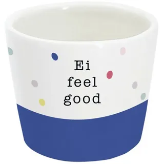 Grafik Werkstatt Eierbecher aus Porzellan, Ei feel good! ⌀ 5 cm, H 4 cm, (1-tlg), Porzellan bunt