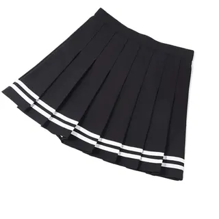 OZLCUA Plissee-Rock Plissierter Tennisrock for Damen, sportlich, Golf, Sport-Outfits, Workout, Laufen, Mini, sexy Rock Faltenröcke(Black,S)