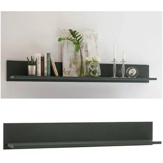 Lomadox Wandregal ATHEN-61, Landhaus Wandboard Wandregal in edlem englisch-grün - : 160/20/20 cm grün