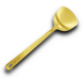 HOOZ Kochbesteck-Set hitzebeständig & pflegeleicht - edelstahl Kochlöffel für den Alltag (Set, 1-tlg., rostfrei), Pfannenwender goldfarben