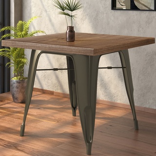 Tolix Tisch | Rost | B:T:H 60 x 60 x 78 cm | Industrie Tisch, Retrotisch, Industrial Tisch