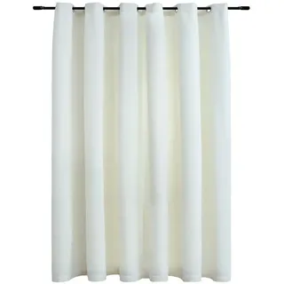 vidaXL Verdunkelungsvorhang Ösen 290 x 245 cm samt creme