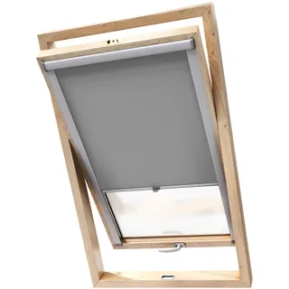 Stylo Verdunkelungsrollo für Dachfenster – für FAKRO-Fenster - 100% Verdunkelung - Aluminium für FAKRO-Fenster – Thermoisolierung – Mechanismus – Sonnenschutz FAKRO 78/118 Grau