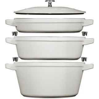 Staub Cocotte Kochtopfset 3-tlg. weiß