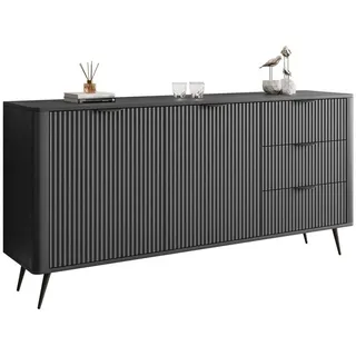 lookway Sideboard 163 x 81 x 38 cm Schwarz