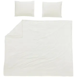 Meyco Home Unifarben Baumwolle Weiß 200 x 220 cm + 200 x 200 cm