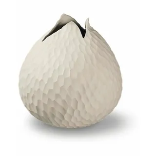 Asa Selection Vase Yoko mit Relief 18 cm Keramik Beige Creme