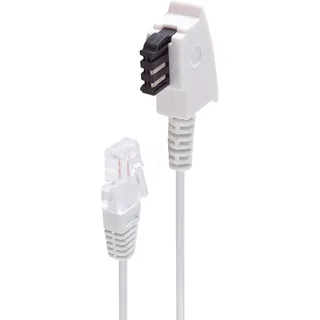 ShiverPeaks DSL Anschlusskabel [1x TAE-F-Stecker - 1x RJ45-Stecker 8p2c] 20m Weiß