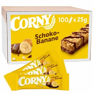 CORNY Schoko-Banane Müsliriegel 100 Riegel, 100 St.