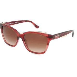 Emporio Armani EA4209 Damen-Sonnenbrille Vollrand Eckig Acetat-Gestell, rot