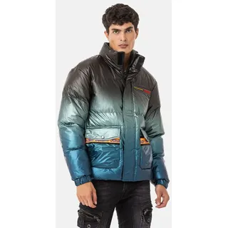 Cipo & Baxx Winterjacke Jacke mit Farbverlauf-Muster blau S (48)