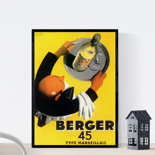 Nacnic Vintage Poster Ad Jahrgang Französisch Wein 45 Berger, 1935 .. Größe A3