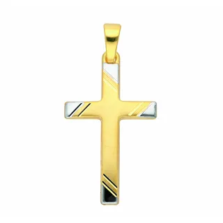 Kettenanhänger ADELIA ́S "Kreuzanhänger 333 Gold ( 8K )", gold (silber), Schmuckanhänger, Damen, Gold, Kettenanhänger, Goldanhänger Kreuz