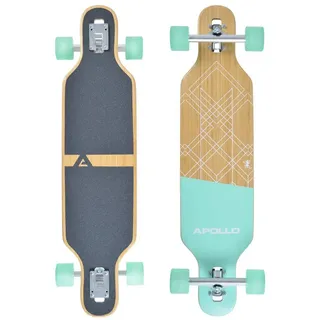 Apollo Longboard Twin Tip DT Longboard 36", gefertigt aus 8 Holzlagen in angesagtem TwinTip-Shape blau