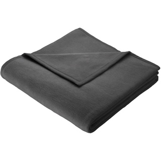 Wohndecke BIEDERLACK "Unicolour" Wohndecken Gr. B/L: 150 cm x 200 cm, grau (anthrazit) Baumwolldecken in vielen Farben, Kuscheldecke