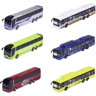 Majorette – MAN City Bus – Spielzeugbus mit Freilauf und Federung, Metall-Karosserie, 13 cm lang, für Kinder ab 3 Jahren, Lieferung 1 Stück