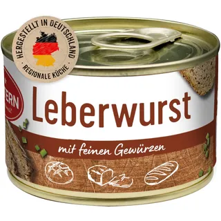 DREISTERN Leberwurst 160g I Mit Schweinefleisch & Gewürzen I Herzhafte Spezialität in recyclebarer Konservendose I Lange Haltbarkeit dank natürlicher Konservierung I Hausmacher Qualität