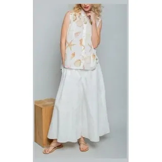 Emily Van Den Bergh Hemdbluse Bluse EMILY VAN DEN BERGH beige Muscheln 42