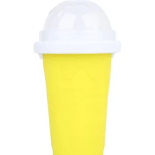 400 Ml Gelber Silikon-smoothiebecher, Schnellkühlender Eiswürfelbecher, Formbarer Becher Für Sommerliche Eisgetränke