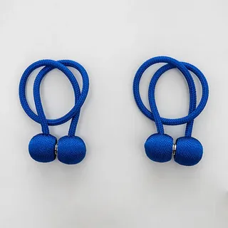 A.Monamour 2 Stück Magnetische Gardinen Vorhang Raffhalter Vorhanghalter Stark Magnete Schnallen Holdbacks Halter Haken Clip - blau