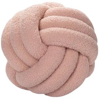 11-Zoll-Knotenkissen, Weiches Handgefertigtes Geknotetes Kugelkissen, Runde Kissen, Kissen, Plüsch-Wurfkissen, Heimdekoration für Bett, Couch, Wohnzimmer(Rosa)