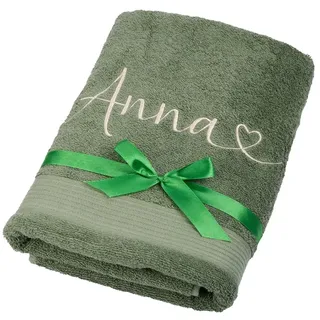Handtuch mit Namen & Herz bestickt Farbwahl Größenwahl Geschenk personalisiert Geburtstag Händehandtuch mit Bestickung personalisiertes Badetuch Waschlappen heart towel Muttertag Mama personalisiert