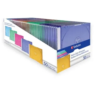 Verbatim Empty Slim Jewel Case 50 Pack Multi Colour