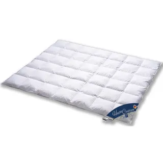 Vitaschlaf Daunenbettdecke Vitaschlaf® Haute Couture Bettdecken für Sommer Winter Ganzjahresdecke, Füllung: 100% Daunen, Bezug: 100% Baumwolle aus feinster MACO Einschütte, Bettdecke 135x200 cm, 155x220 cm und weitere Größen, Made in Germany 155 cm x 200 cm
