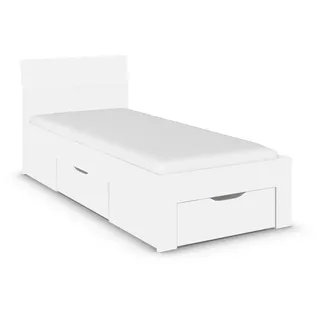 Rauch FLEXX Bett mit Unterbau, Holz, alpinweiß, 209 x 95 x 90 cm",