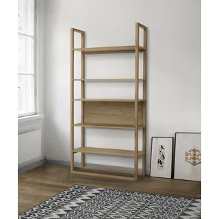 WoodMan Bücherregal 60 x 30 x 180 cm Beige
