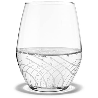 Holmegaard Wasserglas 25 cl 2 Stck. Cabernet Lines Gravierte Dekoration