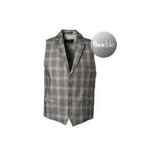 CINQUE Herren Weste grau kariert Slim Fit, grau, Frühjahr/Sommer 2020
