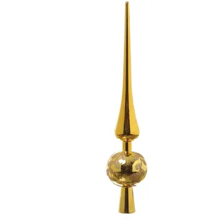 MARELIDA Weihnachtsbaumspitze Tannenbaumspitze bruchfest gold glänzend H: 30cm