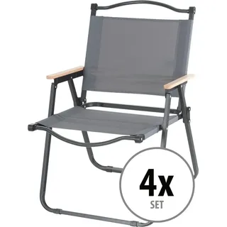 Stagecaptain Campingstuhl 4er Set Grau