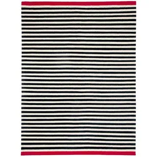 Teppich Rosemary Fabula Living schwarz/beige, Designer Lisbet Friis, 170x0.4x0 cm