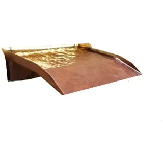 Jürgen Bocker - Gartenambiente Wasserfall Wasserfall 45cm langer Auslauf Cortenstahl incl. LED Sets, 45,00 cm Breite