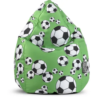 Sitting Point Sitzsack BeanBag Kicker 120, Grün Fußball-Muster