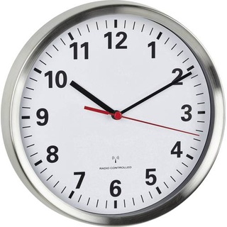 TFA Dostmann 60.3529.02 Funk Wanduhr 22cm x 4.5cm Aluminium Schleichendes Uhrwerk (lautlos), Energie