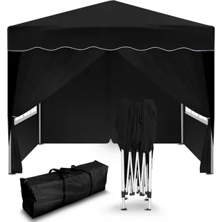 Kronenburg Handel Kronenburg Faltpavillon 3 x 3 m inkl. 4 Seitenteile Schwarz