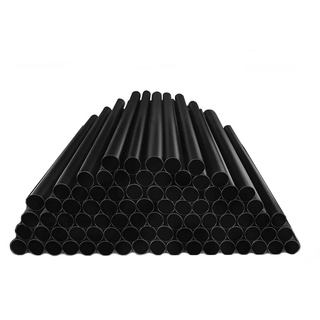 500 MEHRWEG Jumbo Trinkhalme Plastik schwarz  240*8 mm