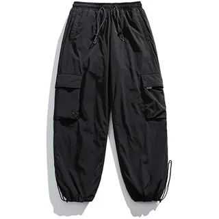 TDHLW Schwarz,XL, Herren Snowboardhose wasserdichte Baggy Skihose Snowboard Outdoor Wanderhose füR Wintersport
