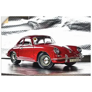 Wandbild »Klassiker - Der Porsche 356«, Auto, (1 St.), als Alubild, Outdoorbild, Leinwandbild, Poster, Wandaufkleber, 38682801-0 rot B/H: 90 cm x 60 cm