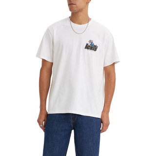 Levi's Herren Ss Relaxed Fit Tee T-Shirt,Brin Poster Logo White+,M