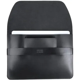 Buckle & Seam Terra Leather Laptop Sleeve S Black