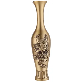 VICASKY Vintage Kupfer Vase Hohe Blumenvase für Kreative Arrangements Stabiler Kupfer für Tischdekoration und Wohnaccessoires für Hochzeiten und Besondere Anlässe