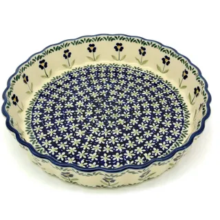 Bunzlauer keramik Tarte- oder Quiche-Form 23 cm (Dekor Angelika)