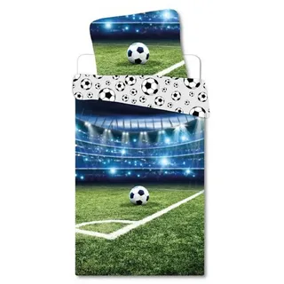 BrandMac Bettwäsche Fußball Stadion 135 x 200 cm, 100 Baumwolle