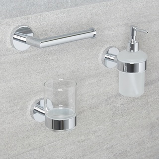 Badezimmer 3-teiliges Zubehör Set - Prise, von Hudson Reed